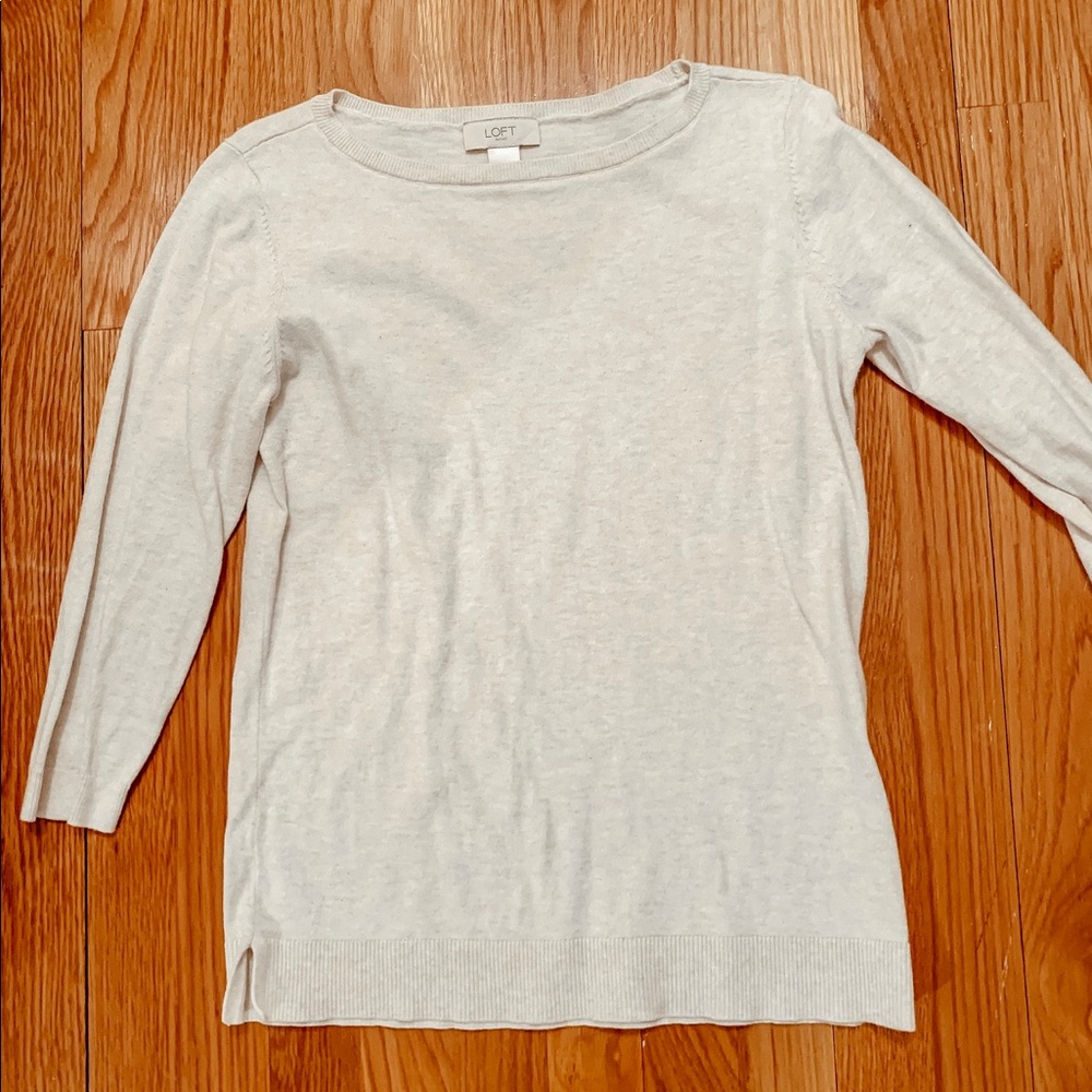 LOFT quarter length sleeve sweater